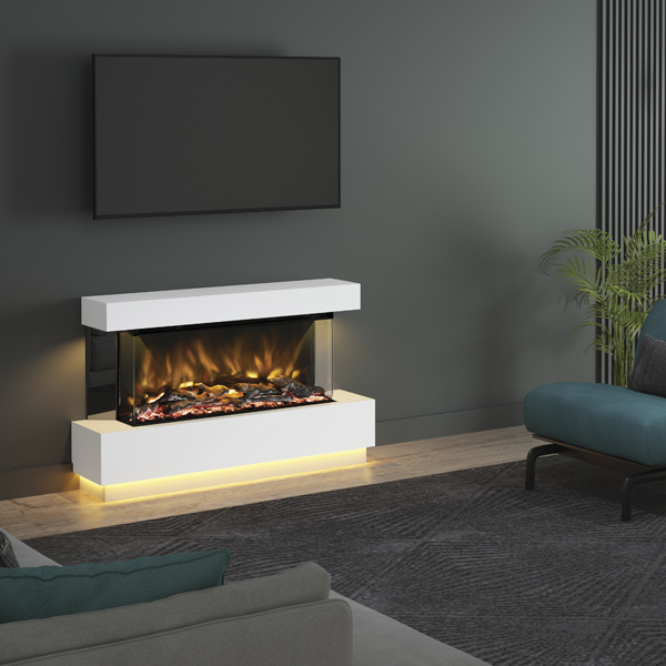 Elgin & Hall Pryzm Evento 54 Floor Standing Electric Fireplace Suite